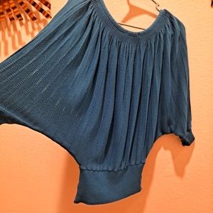 Teal Dolman Sleeve Sweater